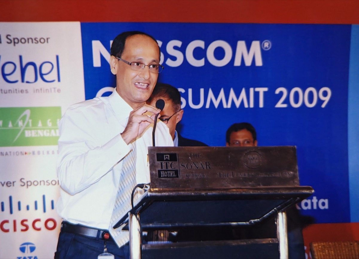 Suparno Moitra speaking in public — NASSCOM CEO Summit 2009 — Kolkata