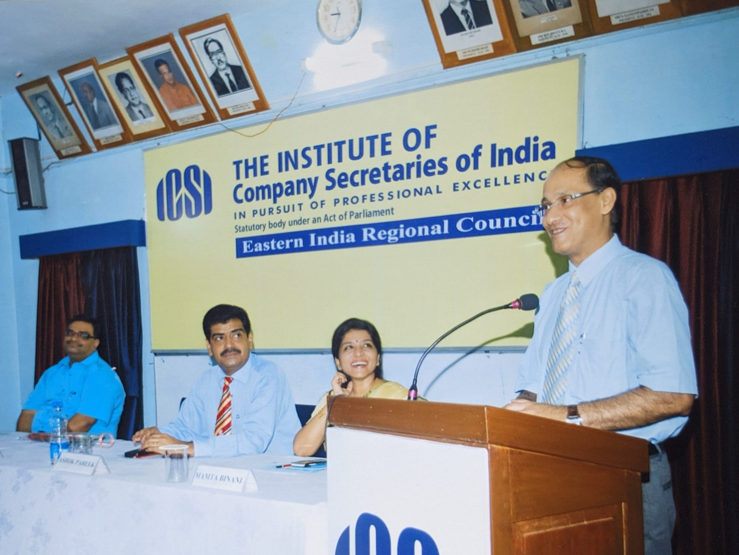 Suparno Moitra speaking in public — Institute of Company Secretaries of India — Eastern India Regional Council