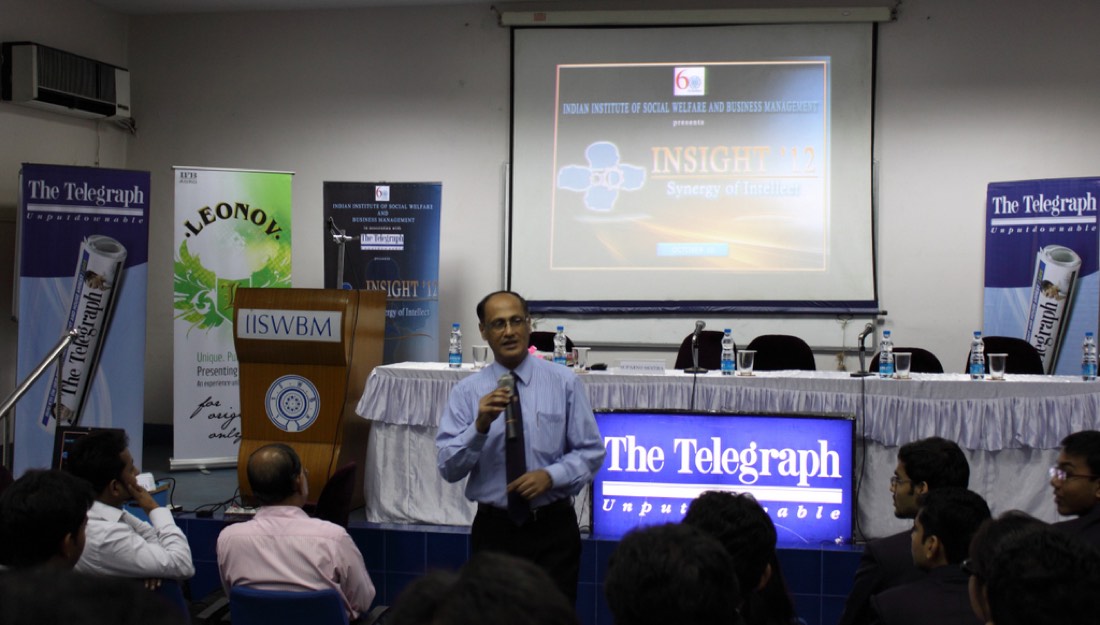 Suparno Moitra delivering a public address