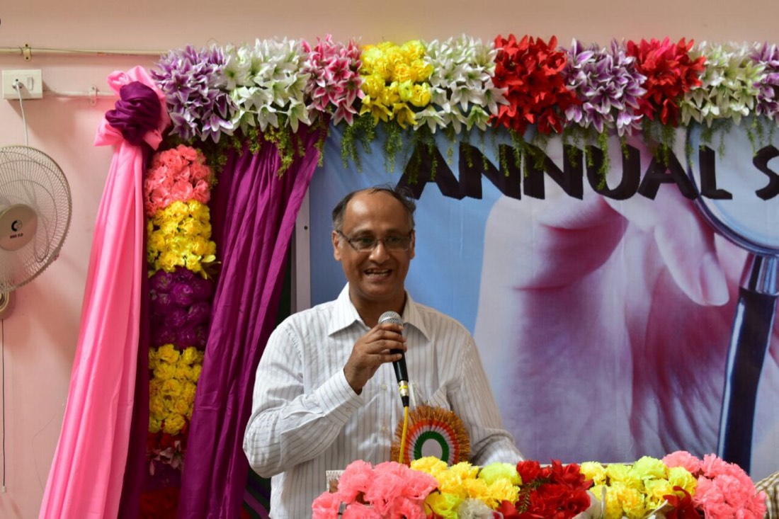 Suparno Moitra at a programme at ESI, Joka